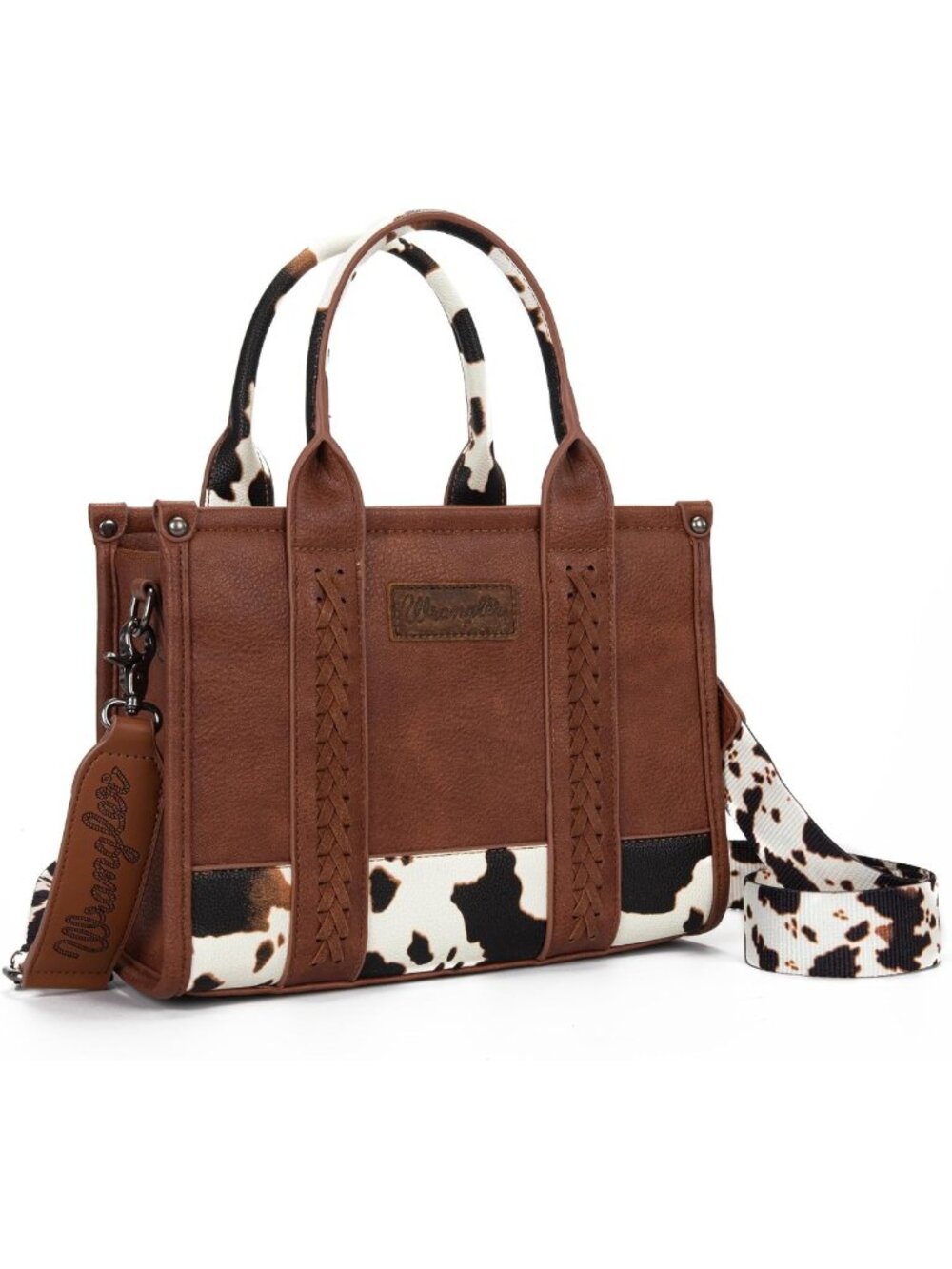 Stylish Western Cow Print Tote Bag for Women | Designer Top Handle Handbag